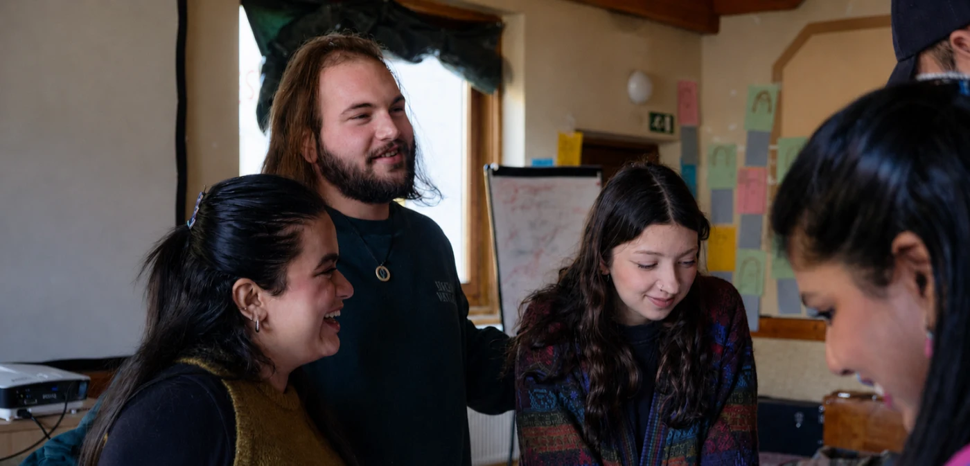 SNL workshop — young people working together around a table